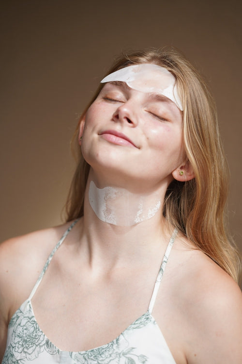 Collagen Neck & Forehead Nanofiber Mask (4 pcs) — Water-Activated, Preservative-Free