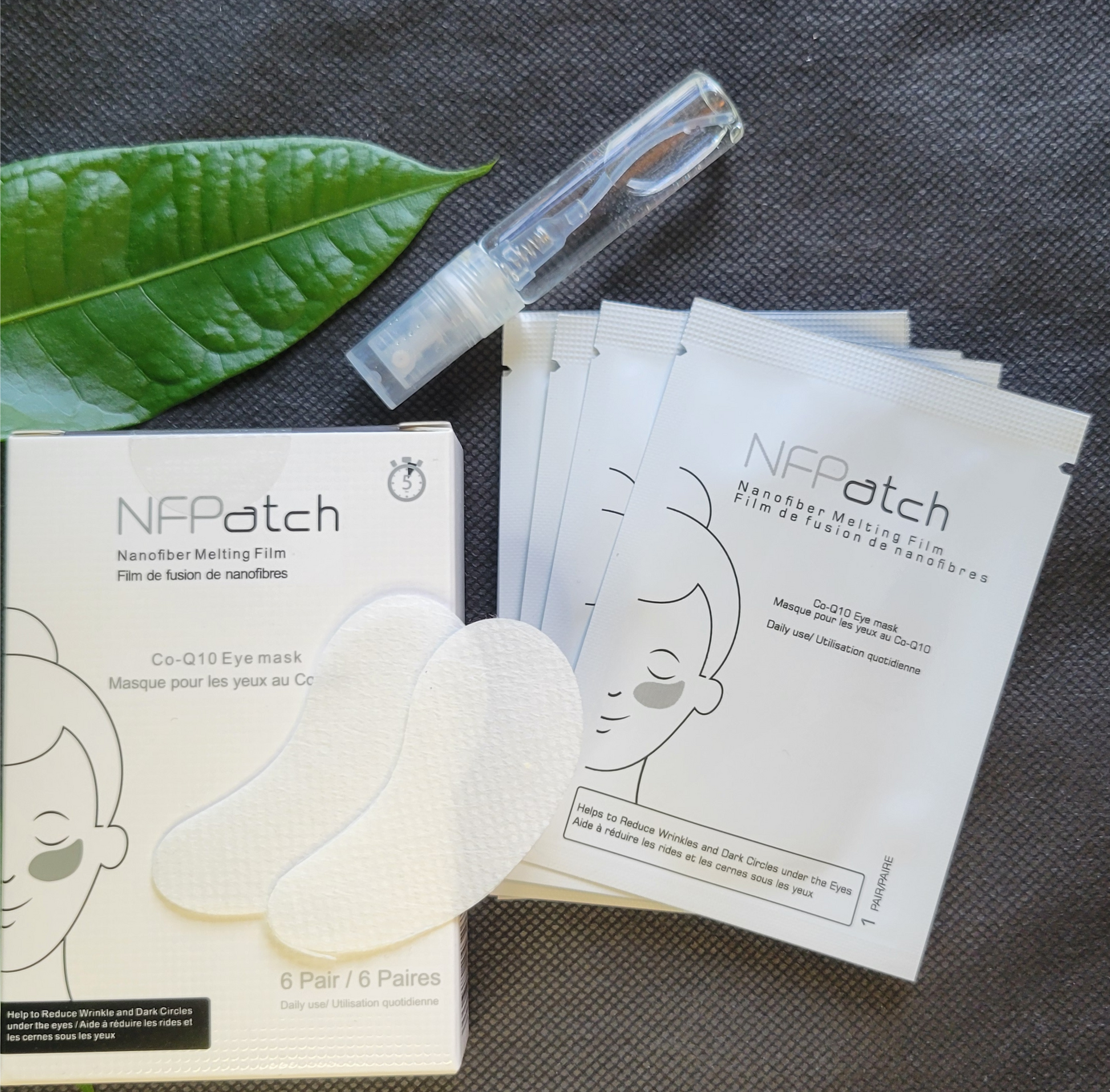 CoQ10 Under Eye Nanofiber Mask (6-Pair) — Water-Activated, Preservative-Free